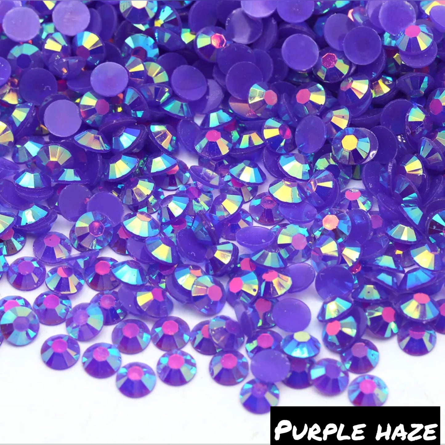 Purple Haze Jelly Resin AB Rhinestones 1000 count