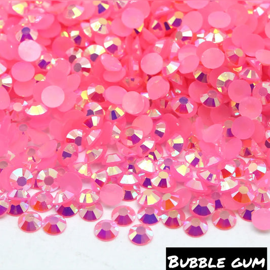 Bubble Gum Jelly Resin AB Rhinestones 1000 count