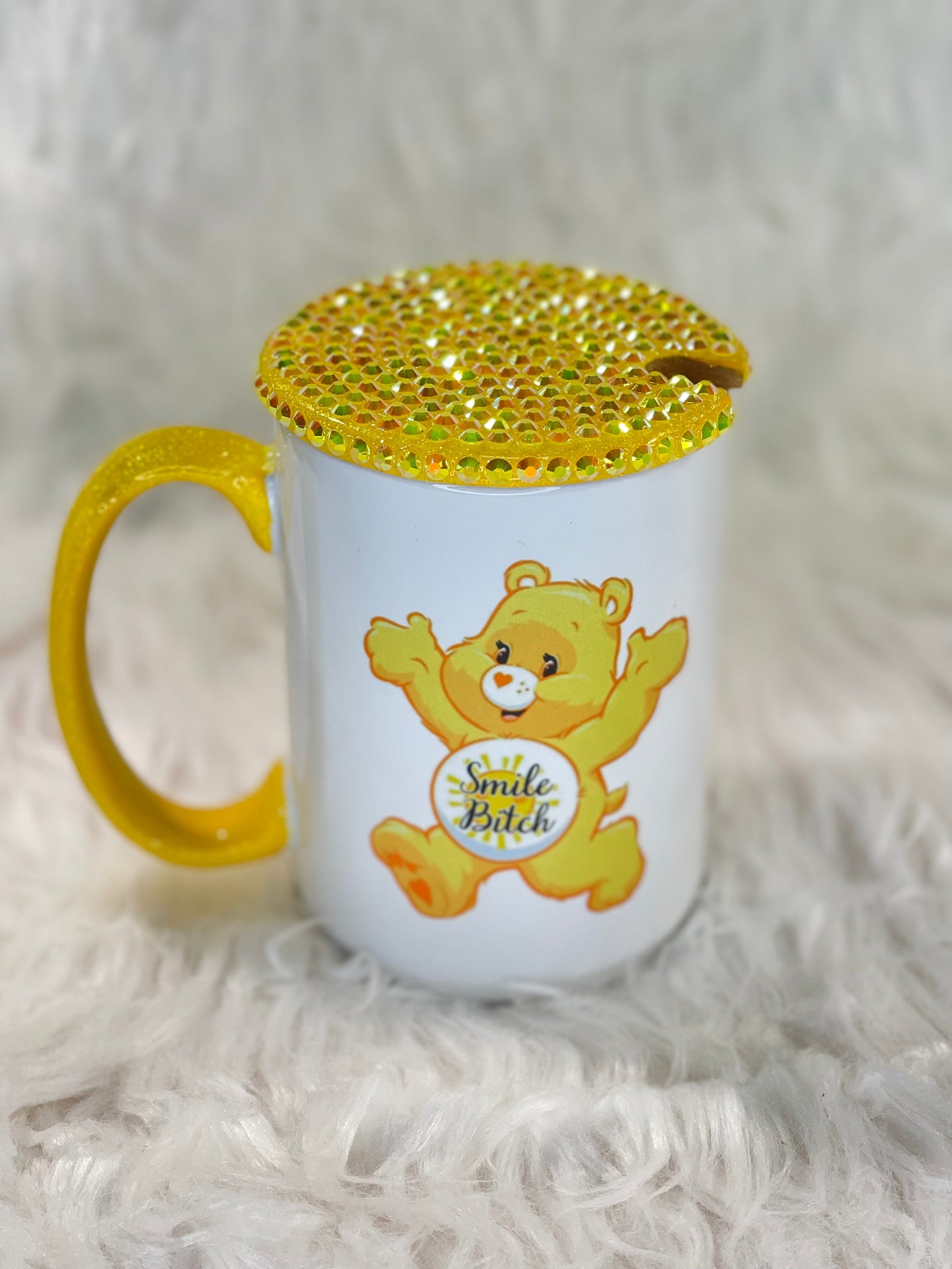 Yellow Smile B*tch Mug